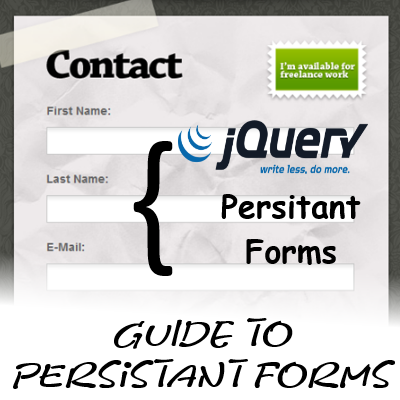Persistent Form data using jQuery