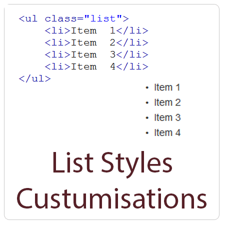 List Styles Customisation