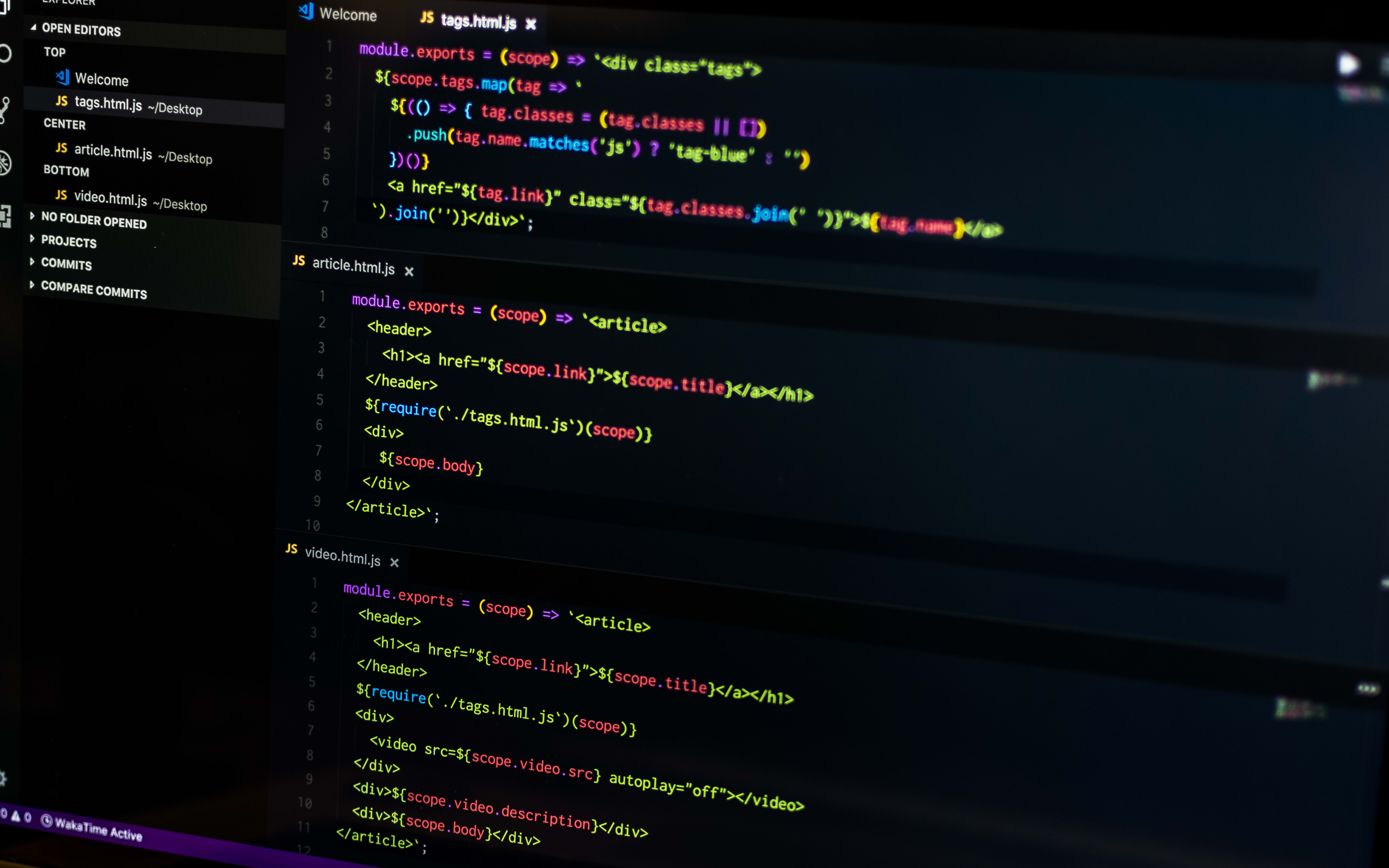 Execute JavaScript code inside ES6 templates
