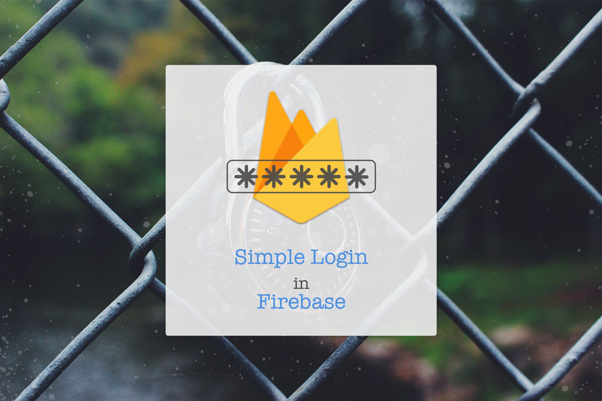 Simple Login in Firebase Web API