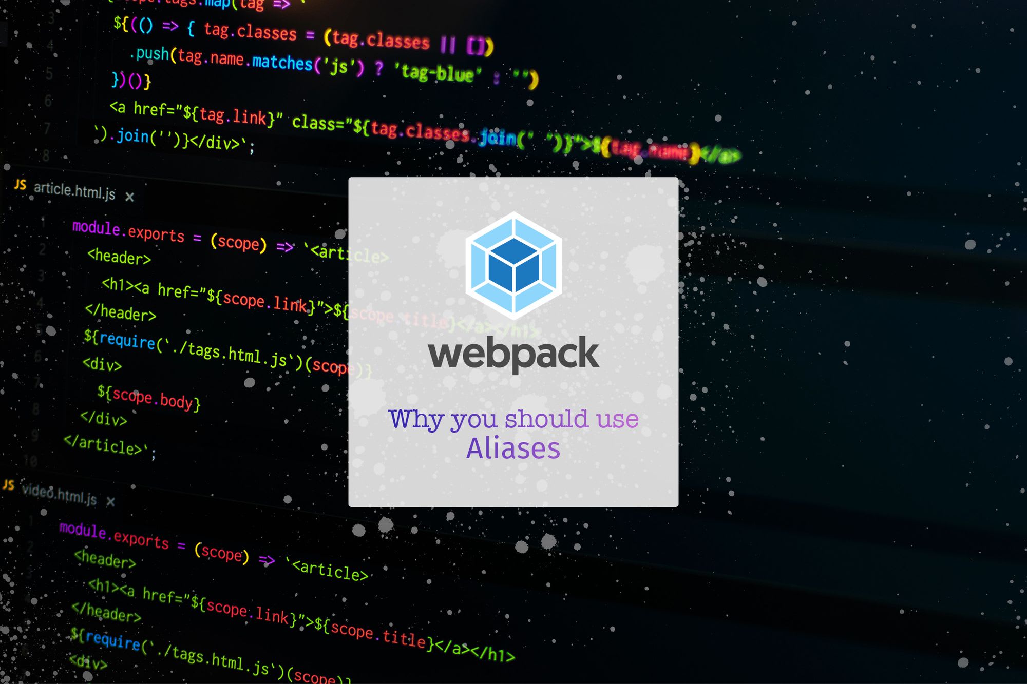 Why aren't you using Aliases in webpack config?